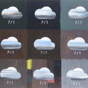 Devítidenní předpověď, akryl na plátně, 95 × 105 cm, 2018 (ověříme dostupnost)