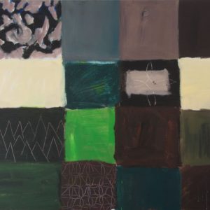 Mixtapes Green Mood, akryl na plátně, 90 × 105 cm, 2017 (ověříme dostupnost)