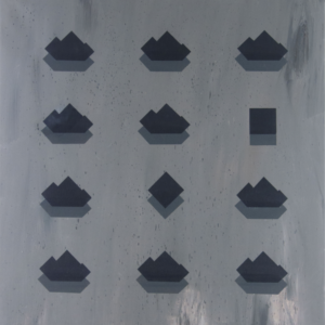 Předpověď na techno, akryl na plátně, 100 × 95 cm, 2019 (ověříme dostupnost)