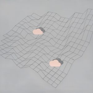 Oblačnost na části území, akryl na plátně, 100 × 115 cm, 2021 (ověříme dostupnost)