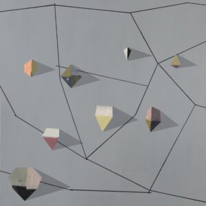 Plánek jaspisového pole, akryl na plátně, 115 × 105 cm, 2020 (ověříme dostupnost)